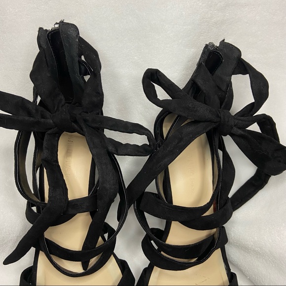 Lounge Suede Crisscross Leg Wrap Stiletto Heel - Picture 4 of 13